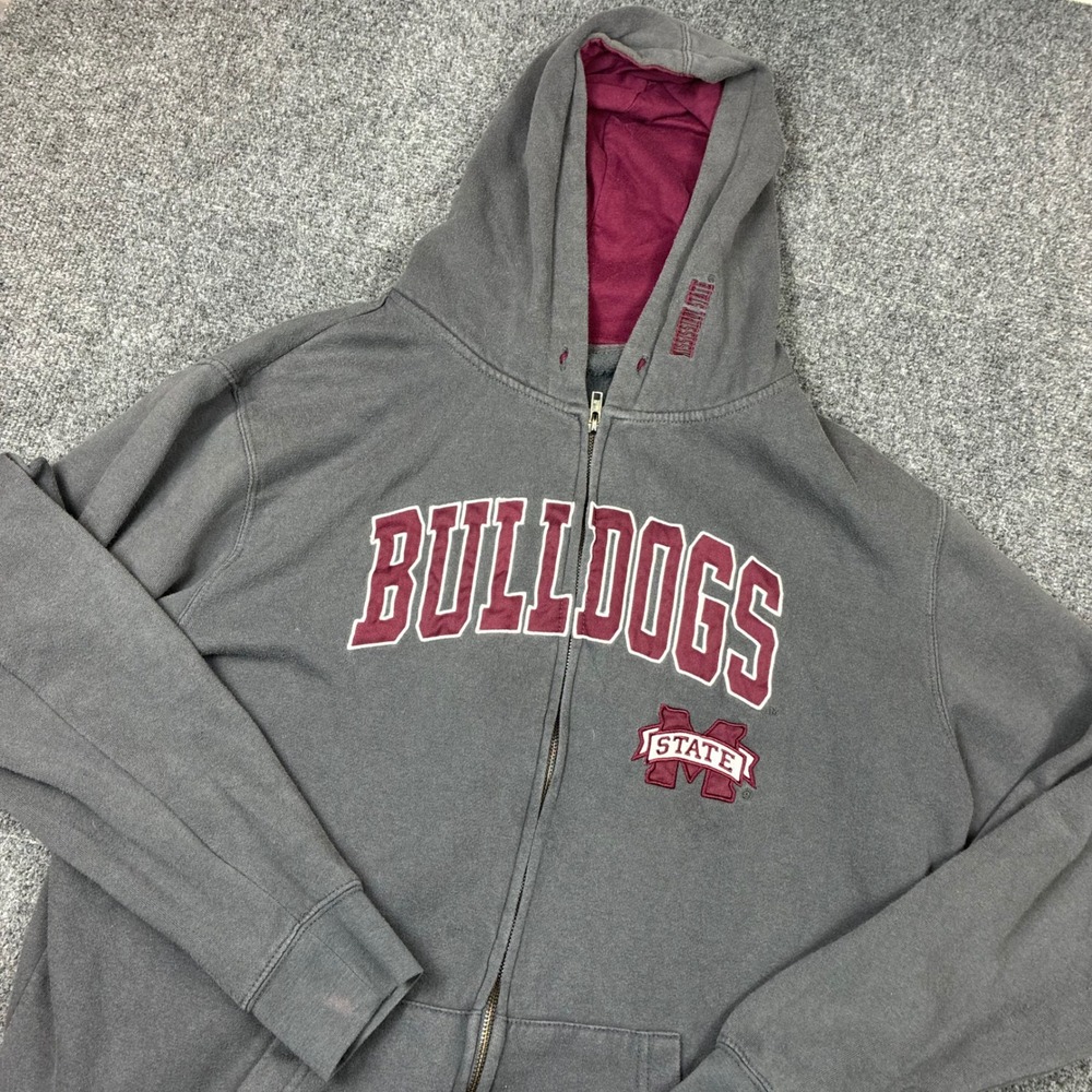 Stadium Athletics Mississippi State Bulldogs Full Zip Hoodie Mens Size XL MSU